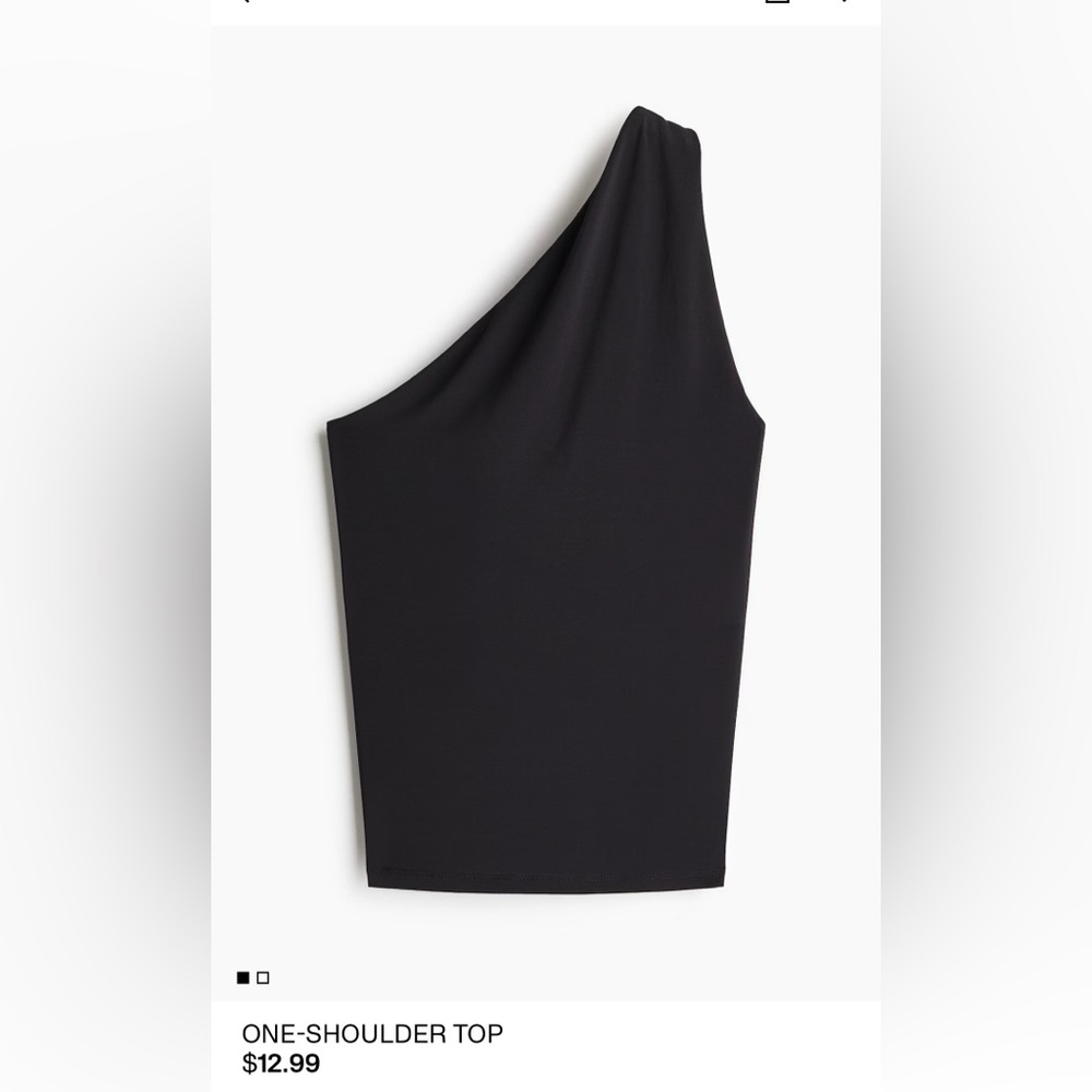H&M Black One-Shoulder Top